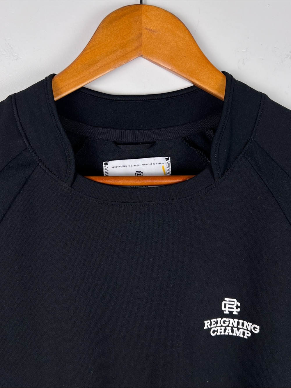 Reigning Champ T-Shirt Synthetic Black Short Sleeve - XL